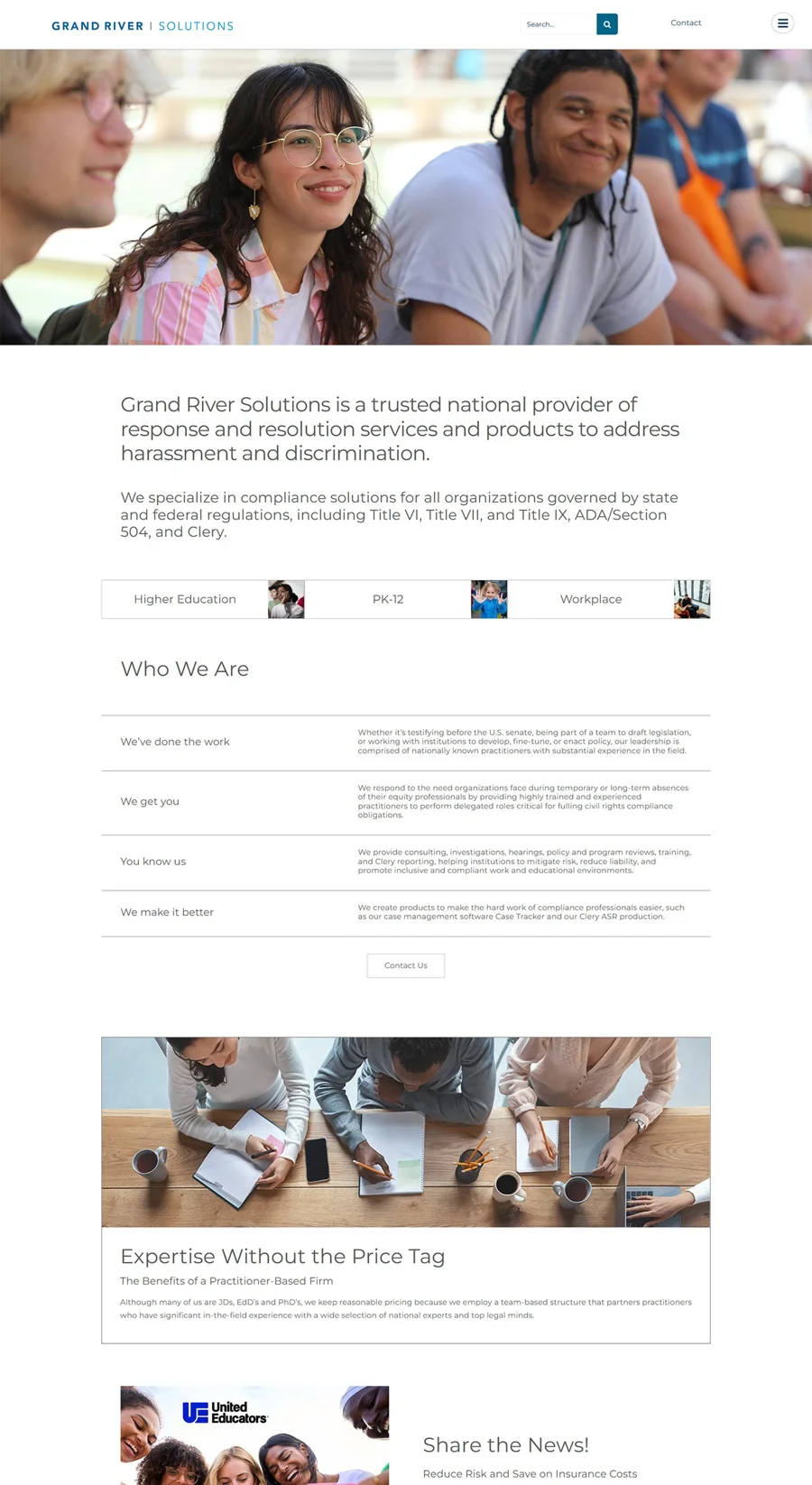 Grand River Solutions website